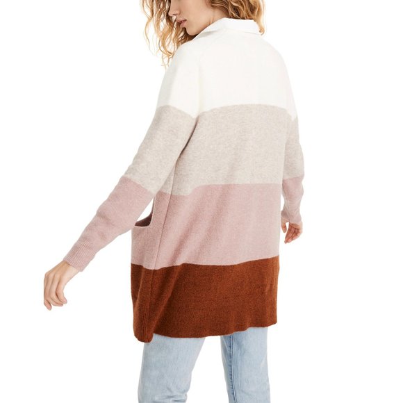 Madewell Ryder Pink Stripe Cardigan 